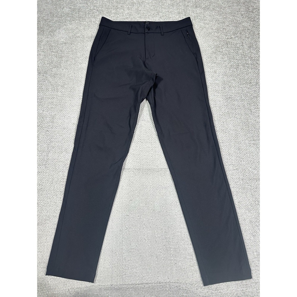 Lululemon Commission Pants Men 31x31 Black Slim Warpstreme Chino Stretch LM5439S